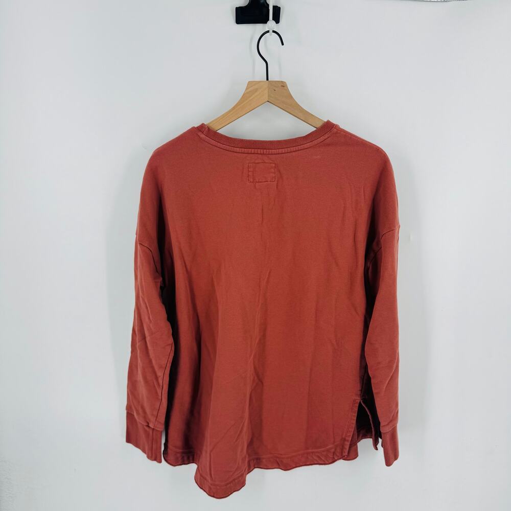 UpWest Resort Mercantile 100% Cotton Rust Long Sleeve Sweatshirt Size M - Picture 2 of 7